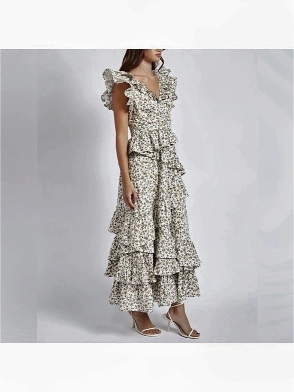 En Saison Gianna Floral Ruffle Maxi Dress